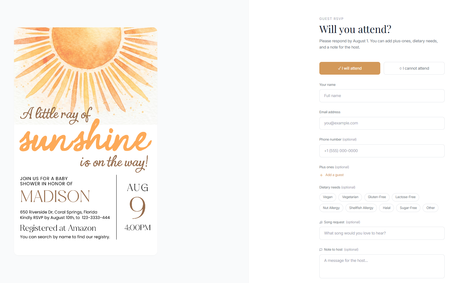 Uploaded event invitation preview
